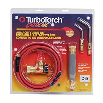0386-0335 Victor TurboTorch Extreme X-3B Acetylene Air/Fuel B Torch Kit, CGA-520 (Includes Regulator, Rear Valve Handle, Hose, (2) Tip And Instruction Manual)