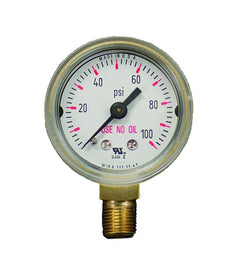315100 Weldmark Gauge 1-1/2in 100 PSI Steel