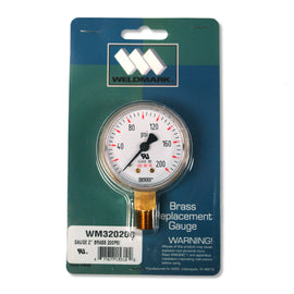 320200 Weldmark Gauge 2in 200 LB Brass