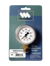 320400 Weldmark Gauge 2in x 400 LB Brass