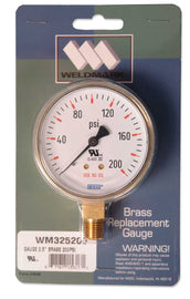 325200 Weldmark Gauge 2-1/2in x 200 LB Brass