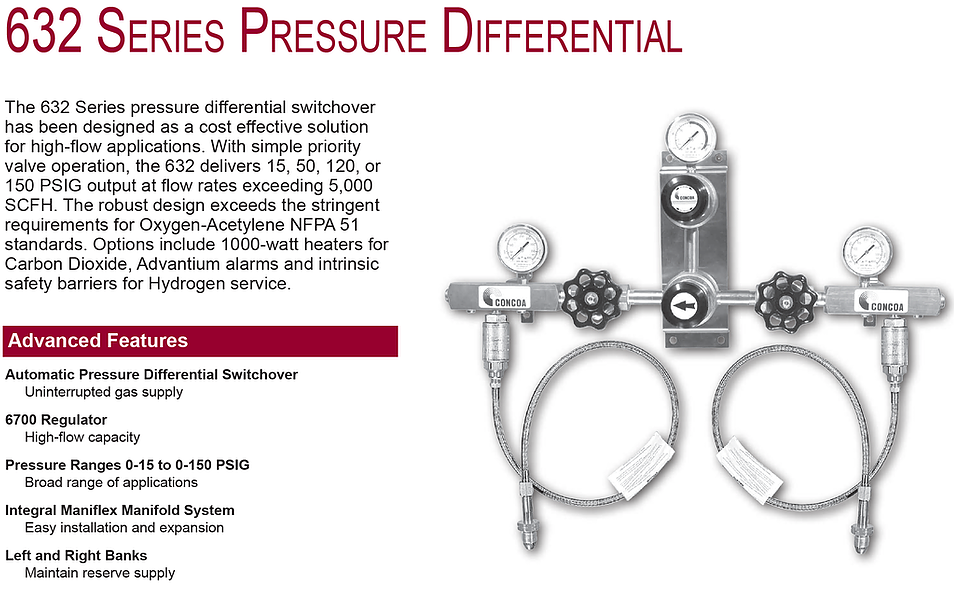 632 Series Concoa Pressure Differential Switchover